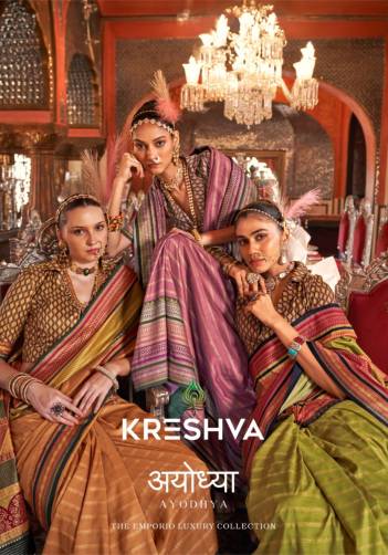 KRESHVA AYODHYA K021 TO K029 DESIGNER SAREE WHOLESALER IN INDIA